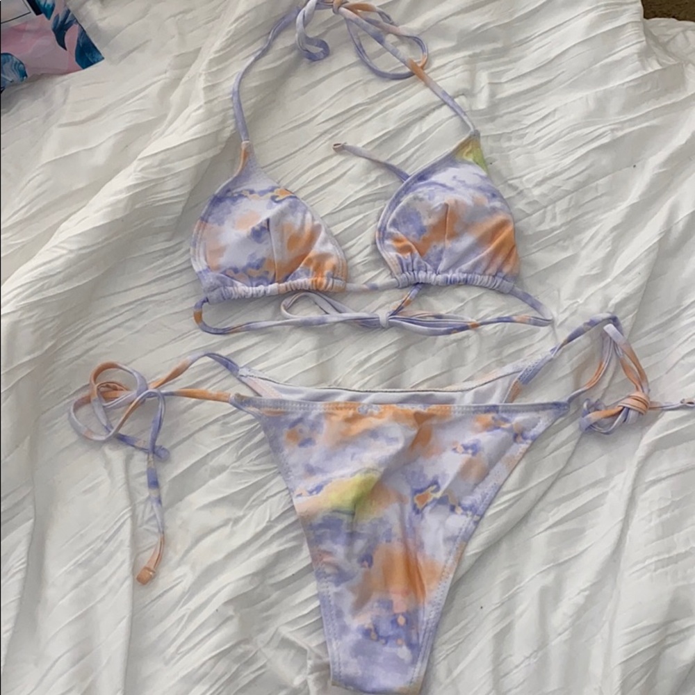 Tie dye shein bikini